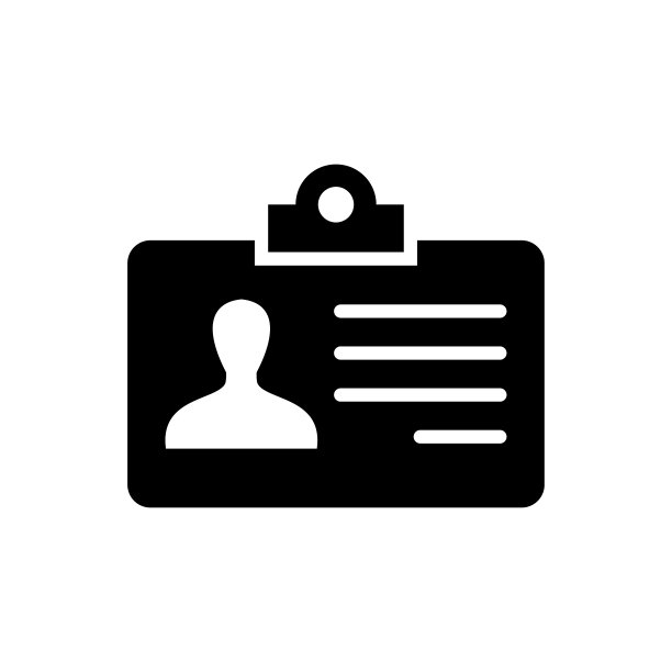 身份证图标平面矢量模板设计流行图片下载