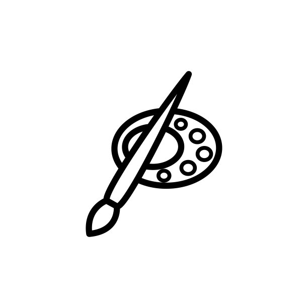 油漆笔刷图标平面矢量模板设计流行图片下载