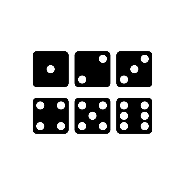 骰子图标平面矢量模板设计流行图片下载