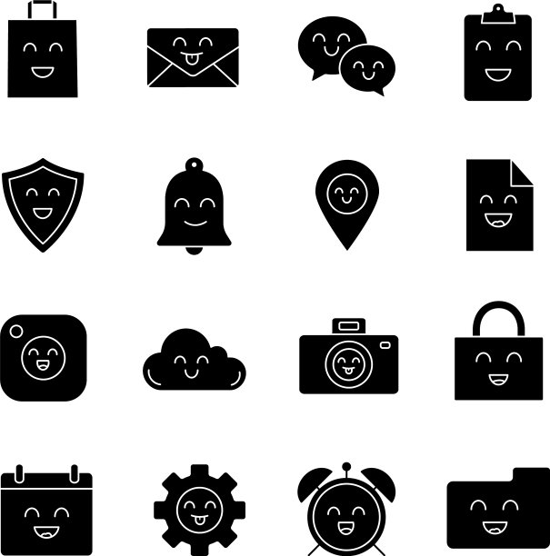 微笑项目字形图标集图片下载