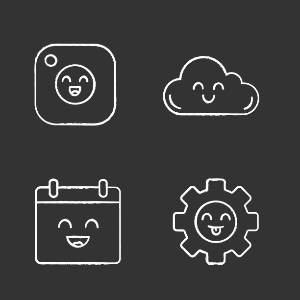 微笑项目粉笔图标集图片下载