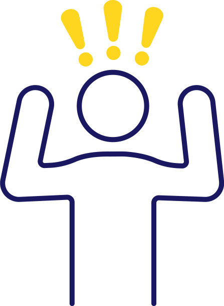 焦虑彩色图标图片下载