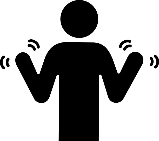 手颤抖字形图标图片下载