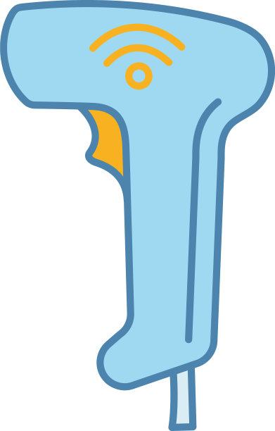 无线条码扫描彩色图标图片下载