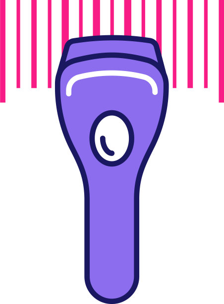 条码扫描彩色图标图片下载