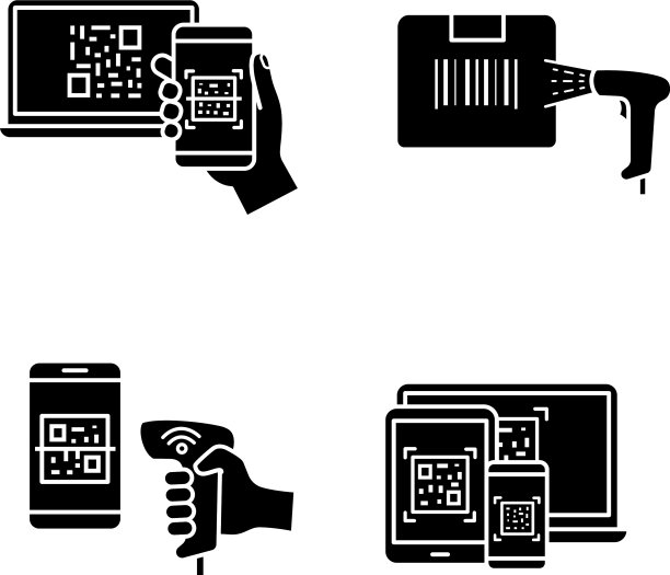 条形码、字形、图标集图片下载