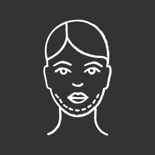 双下巴手术粉笔图标图片下载