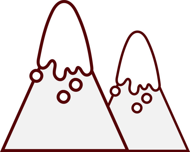 山与雪的自然图标图片下载
