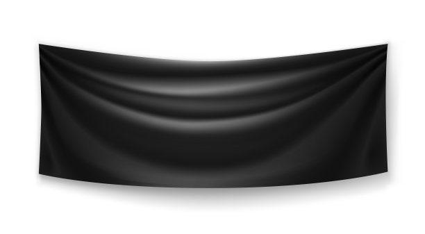 现实的黑色横幅广告图片下载