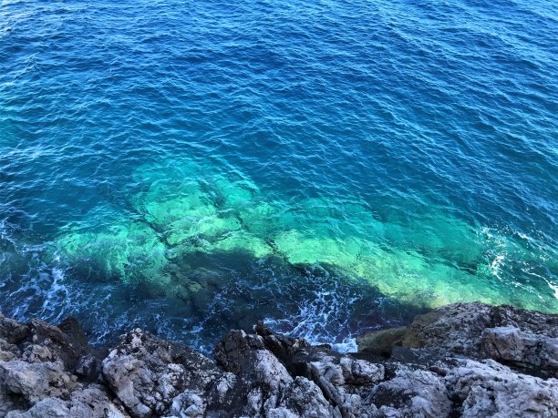 蓝色海水细节图片下载