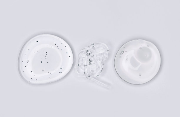 透明质酸在白色背景。俯视图，平放。图片下载