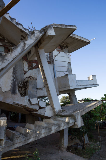 地震造成的破坏。图片下载