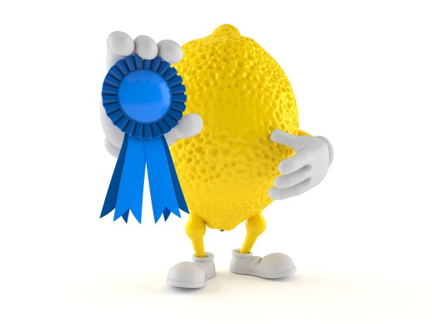 带绶带的柠檬角色图片下载