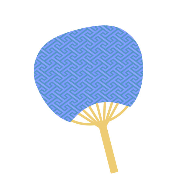 矢量插画纸扇，日本扇图片下载