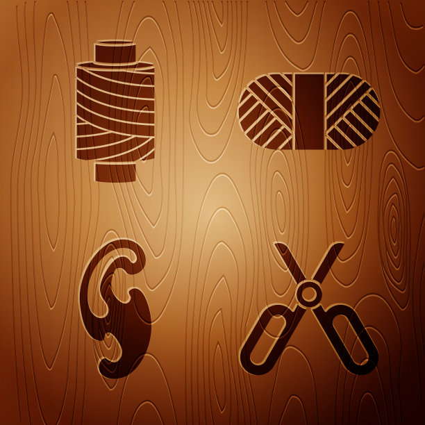 将剪刀缝线固定在线轴上图片下载