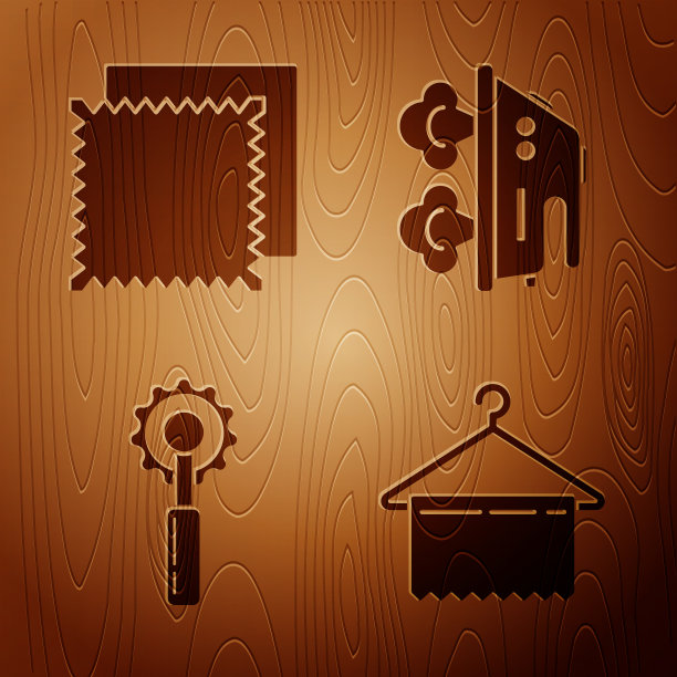 设置衣架衣柜纺织品卷剪图片下载