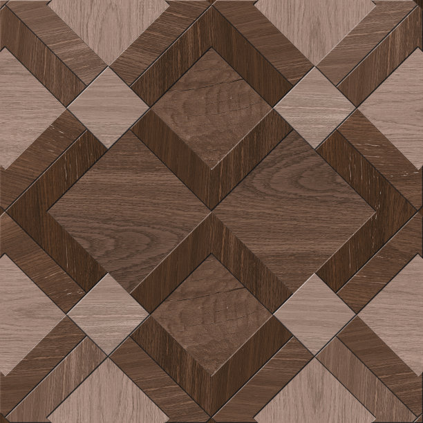 几何图案木地板和墙面马赛克装饰瓷砖图片下载