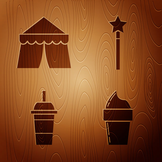 把冰淇淋装在马戏团帐篷的纸里图片下载