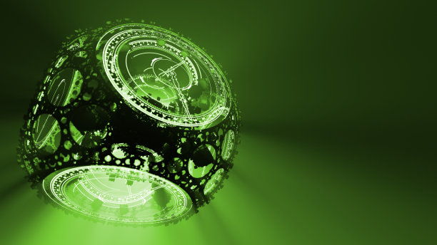 分形时钟D绿色图片下载