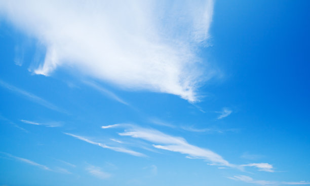 白天的蓝天和卷云图片下载