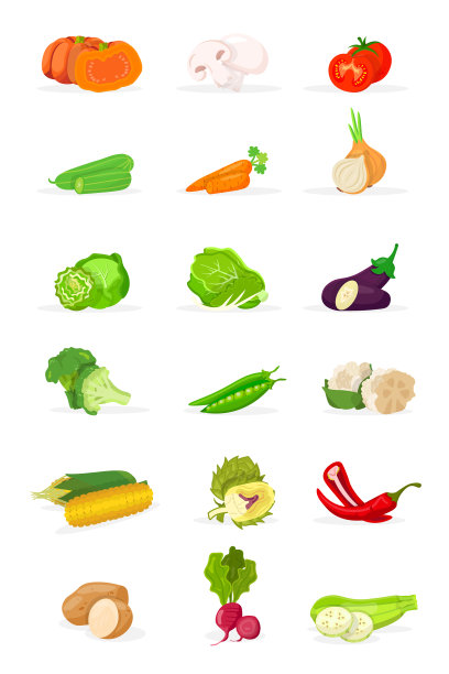 新鲜蔬菜设置图片下载