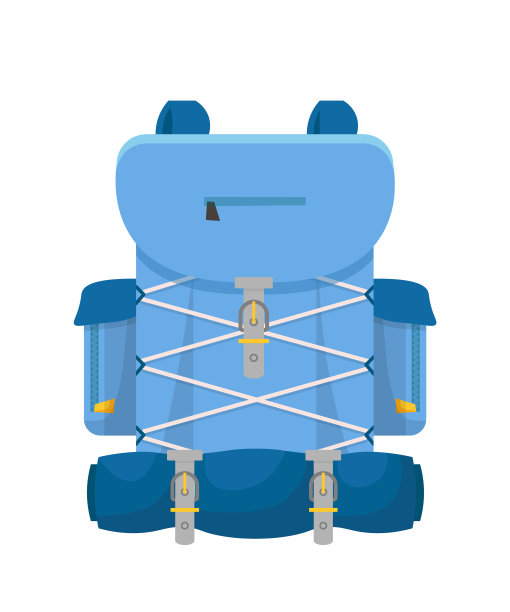 徒步旅行背包平图片下载