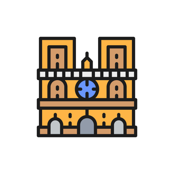 法国巴黎圣母院地标图片下载