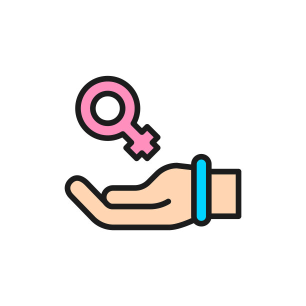 手持女性标志，支持女权主义图片下载