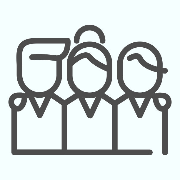 公司团队线图标群人图片下载