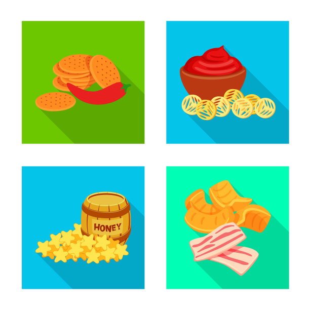 孤立物体的味道和季节标志集图片下载