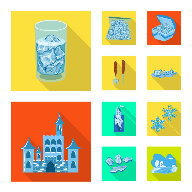 设计纹理和冻结符号集图片下载