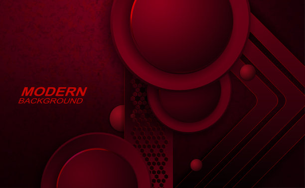 红色暗色纹理设计与梯度，大理石效果，圆形框架和箭头图片下载