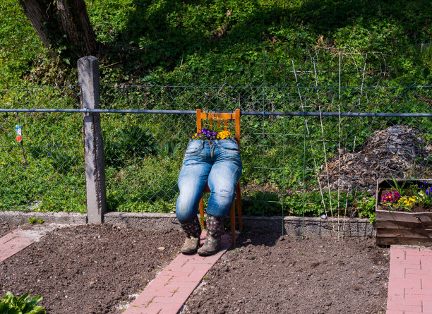 一条牛仔裤可以当花瓶用。图片下载