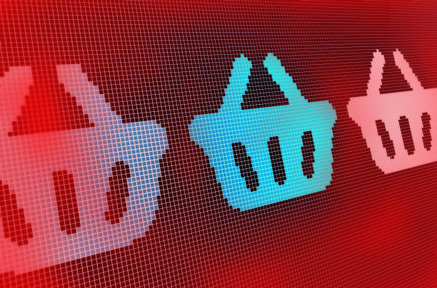 网上购物概念像素化背景图片下载