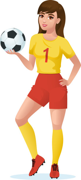 穿着运动服的女足球运动员图片下载