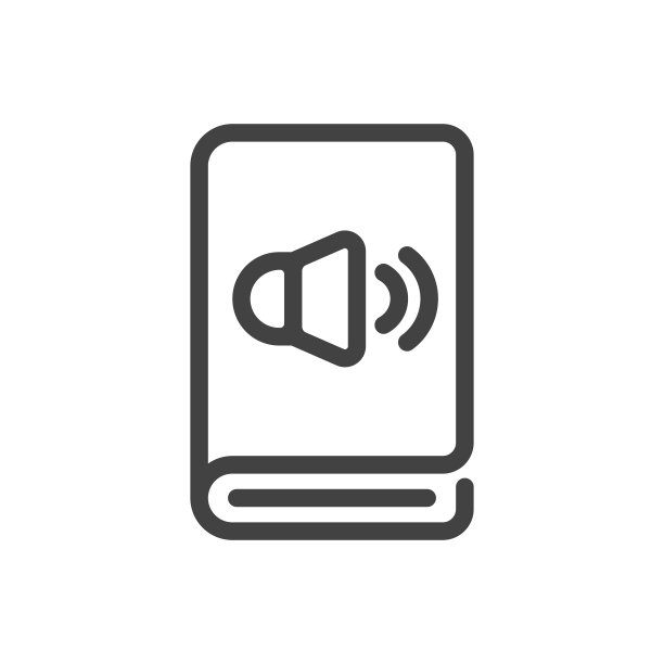 有声读物轮廓图标。图片下载