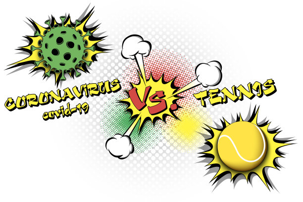 网球vs新冠肺炎图片下载