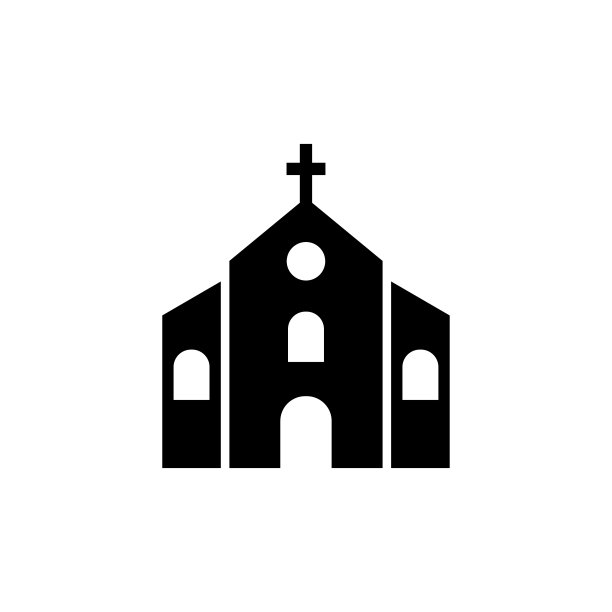 教堂图标平面矢量模板设计流行图片下载