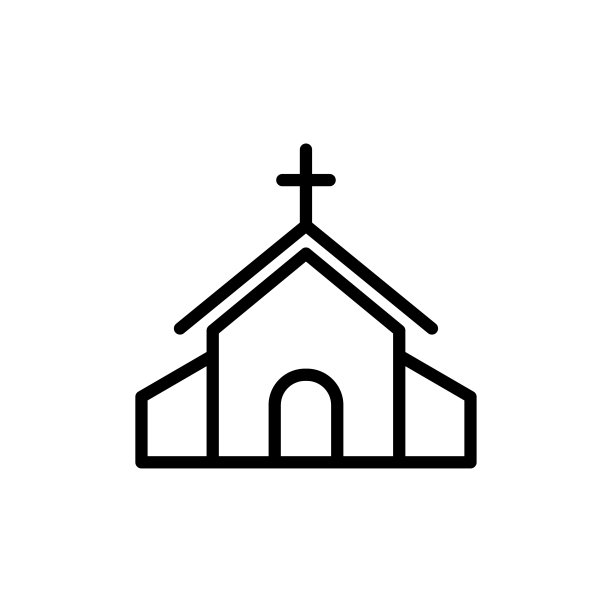 教堂图标平面矢量模板设计流行图片下载