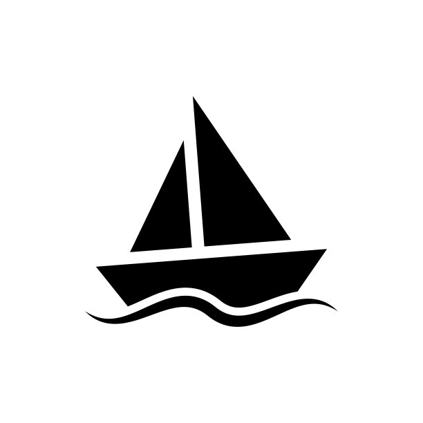 游艇图标平面矢量模板设计流行图片下载