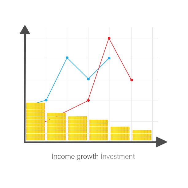 图标与投资的旗帜设计。图,图发展。旗帜设计的Con。股票向量。图,图发展。图片下载