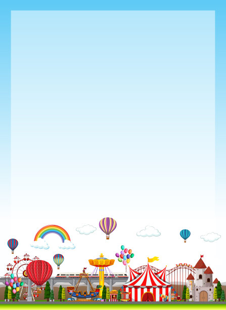 边框模板与许多骑在现场背景图片下载