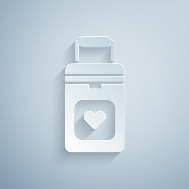 切纸冷藏盒人体器官运输图标孤立在灰色背景。器官移植的概念。器官的容器。纸艺术风格。矢量图图片下载