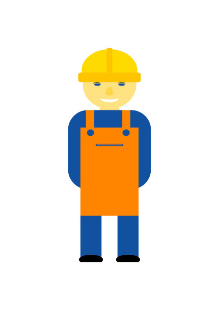 专业修理工戴头盔，穿工作服。建设和修复。修理冰箱。修理洗衣机。汽车修理。修理设备。模板文本。海报。向量。图片下载