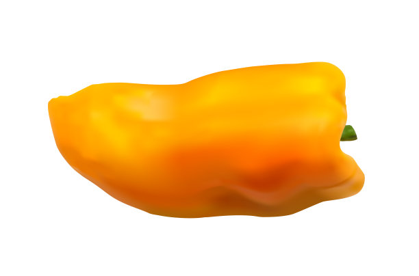 红黄甜椒现实主义孤立特写图片下载