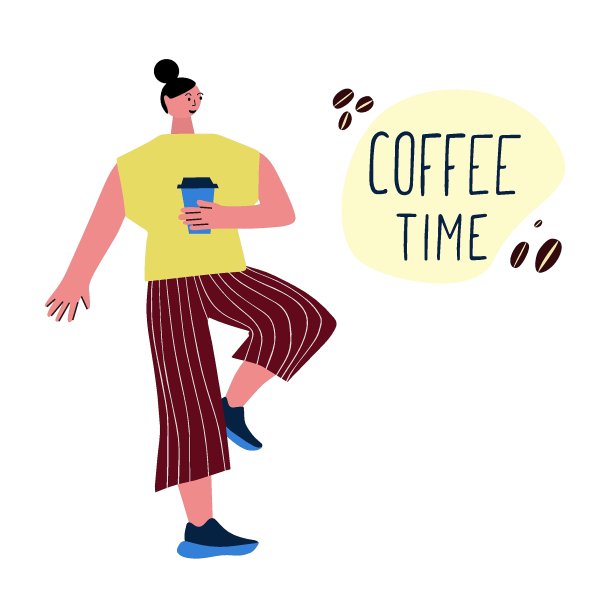 在街上喝早茶的女人。带走咖啡。忙碌的咖啡图片下载