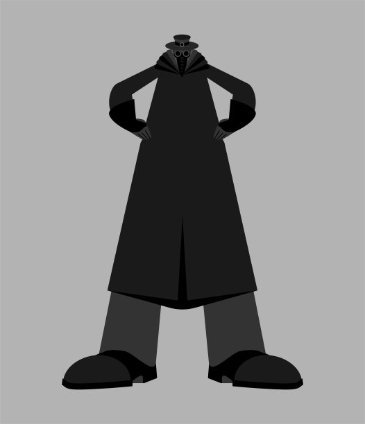 瘟疫的医生。中世纪的医生治疗流行病矢量图图片下载