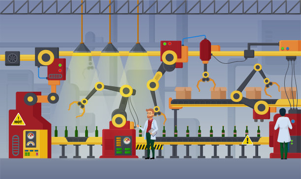 现代化工厂装配线图片下载