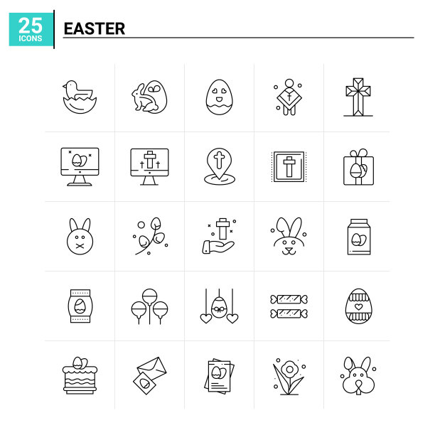 25复活节图标设置背景图片下载