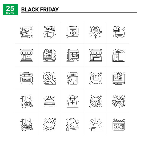 25黑色星期五图标设置背景图片下载